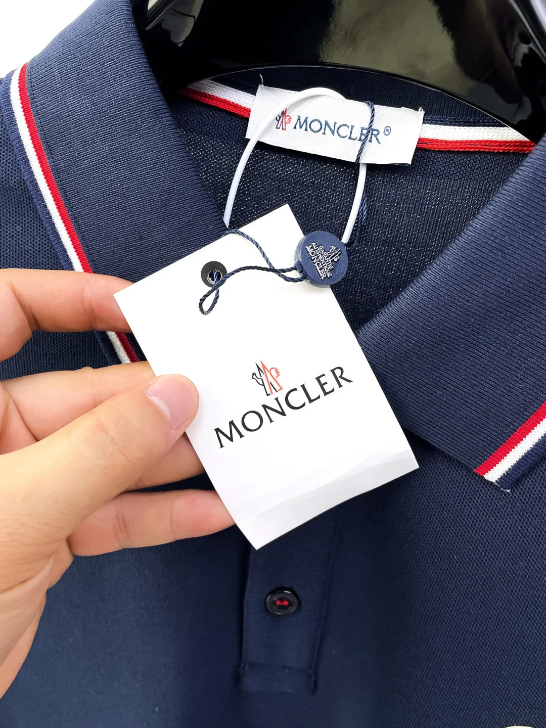 MONCLER New Arrival Polo Same Style 260 ， Factory New Arrival Versatile : Black White Royal Blue Gray Size：S-XXL